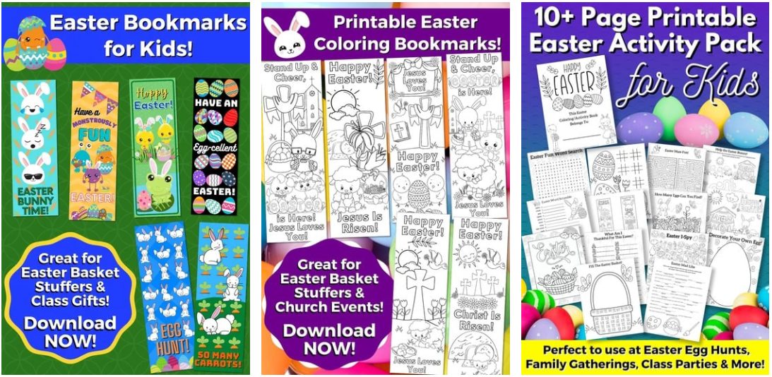 Easter Printables - Bookmarks, Coloring pages and more!